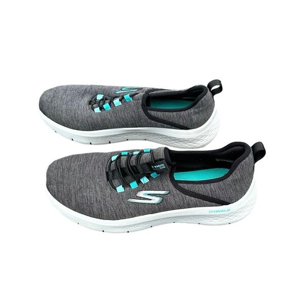 Skechers Women's Go Walk Flex Lucy Memory Foam Slip On Athletic Shoes Sz 8 Grey - Picture 1 of 11